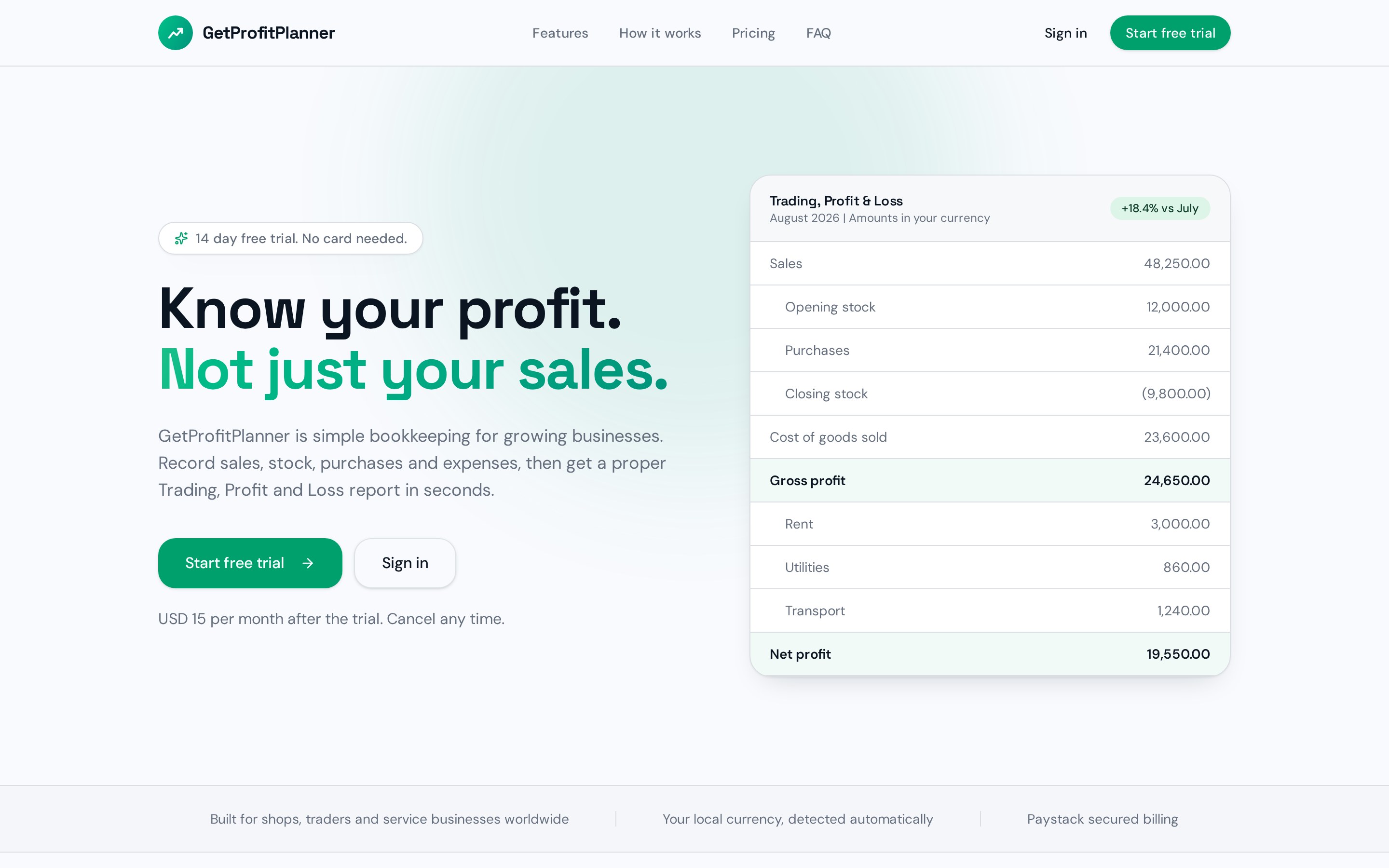 GetProfitPlanner preview